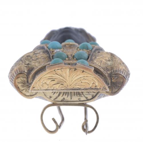 VENETIAN MORETTO BROOCH, ATTRIBUTED TO NARDI JEWELLERS, CIR