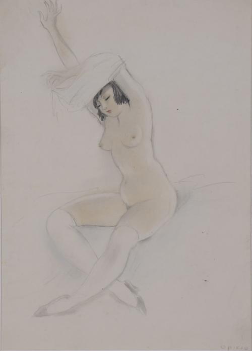 RICARD OPISSO (1880-1966). "GIRL UNDRESSING".