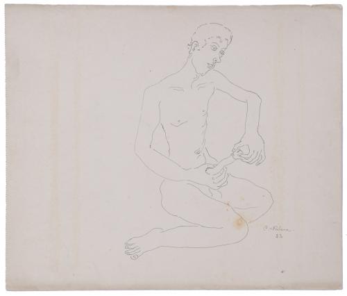 FRANCISCO CAMPS RIBERA (1895-1992).  "MALE EROTIC DRAWING", 1933.