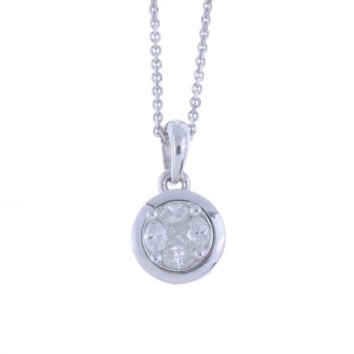 DIAMONDS ROSETTE PENDANT.