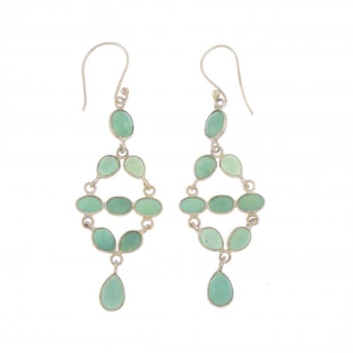 GIRANDOLE EARRINGS WITH EMERALDS. 