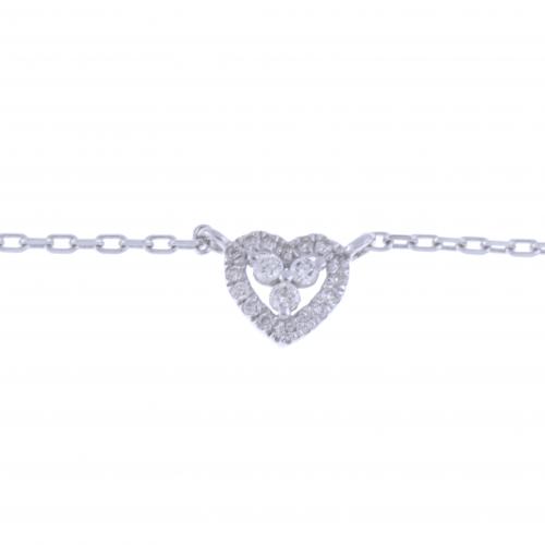 ANKLET WITH THREE DIAMONDS ROSETTES.