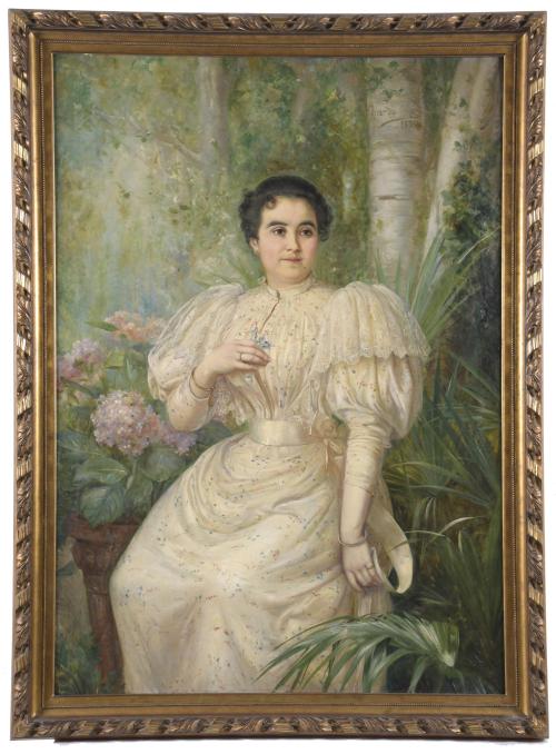 RICARDO MARTÍ AGUILÓ (1868-1936). "RETRATO DAMA", 1895.