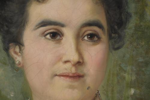 RICARDO MARTÍ AGUILÓ (1868-1936). "RETRATO DAMA", 1895.