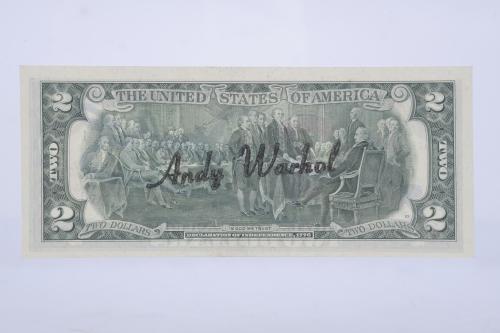 ATRIBUIDO A ANDREW WARHOL (1928-1987). BILLETE AMERICANO DE