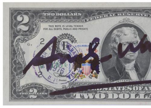 ATRIBUIDO A ANDREW WARHOL (1928-1987). BILLETE AMERICANO DE