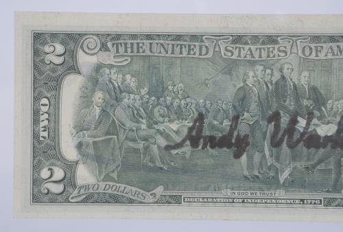 ATRIBUIDO A ANDREW WARHOL (1928-1987). BILLETE AMERICANO DE