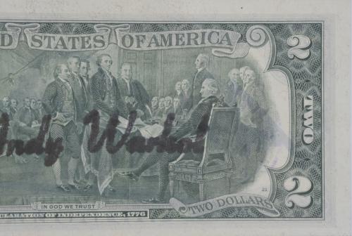 ATRIBUIDO A ANDREW WARHOL (1928-1987). BILLETE AMERICANO DE