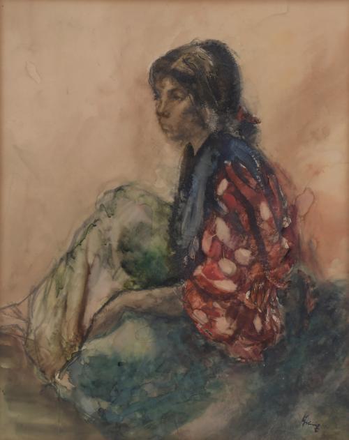 GUMERSINDO SÁINZ DE MORALES (1900-1976). "GYPSY WOMAN".