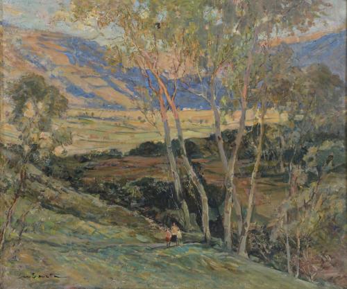 FRANCESC LABARTA I PLANAS (1883-1963). "PAISAJE CON FIGURAS".