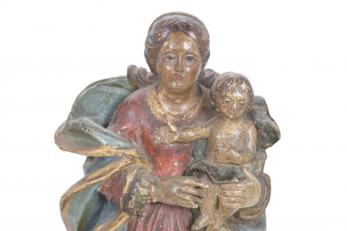 18TH CENTURY, SPANISH SCHOOL. MADONNA WITH CHILD.