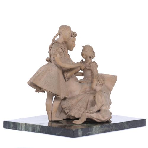 SPANISH SCHOOL, SECOND HALF  20TH CENTURY. FIGURAL GROUP WI