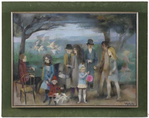 RAMÓN AGUILAR MORÉ (1924-2015). "FAMILIA EN EL PARQUE".