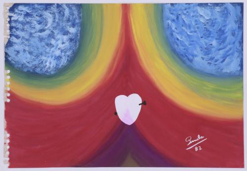 CARLOS PINELA (1949-1991).  Pair of works, "HEART", 1982.