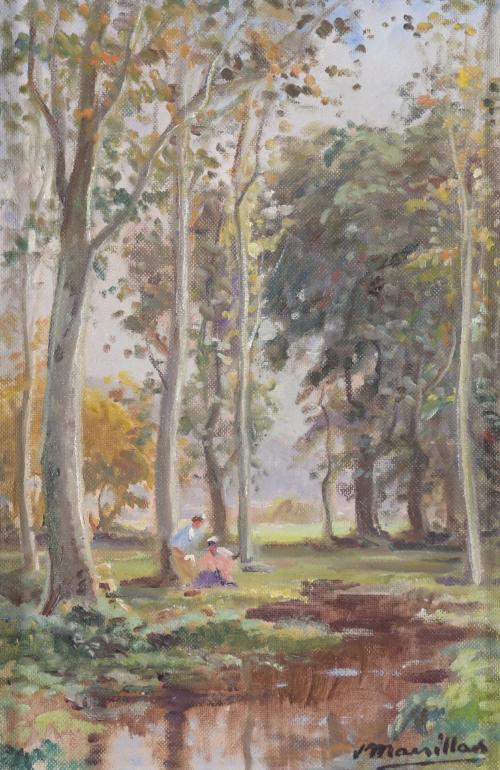 JOAQUIM MARSILLACH CODONY (1905-1986). "BOSQUE CON FIGURAS"