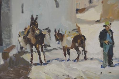 RAFAEL GRIERA (1934-2018).  "HOMBRES CON BURROS".