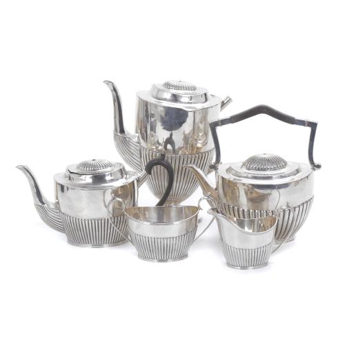 MAPPIN & WEBB. LONDON. ENGLISH TEA AND COFFEE SET IN SILVER