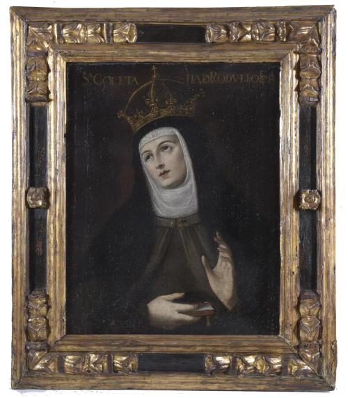 17TH-18TH CENTURIES SPANISH SCHOOL. "SAINT COLETA OF CORBIE