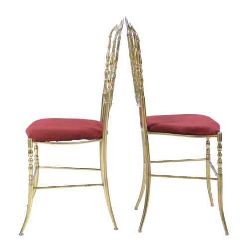 PAIR OF CHIAVARI CHAIRS, 20TH CENTURY.