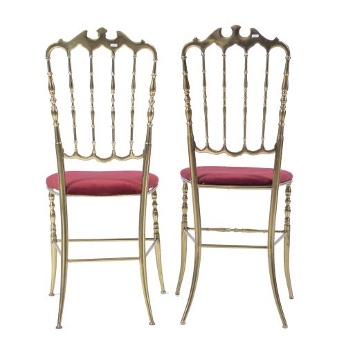 PAIR OF CHIAVARI CHAIRS, 20TH CENTURY.