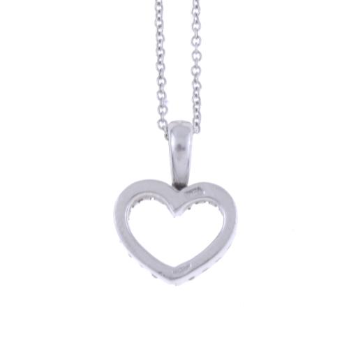 HEART-SHAPED DIAMONDS PENDANT.