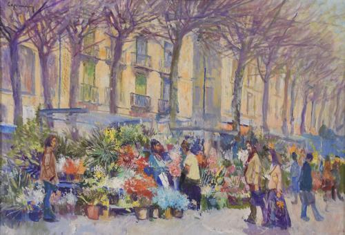 RAMON CAPMANY (1899-1992). "LAS RAMBLAS", 1969.