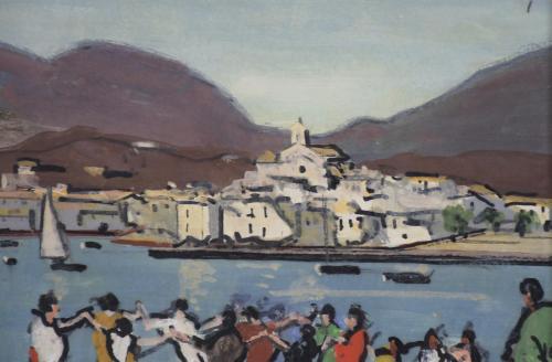 RAFAEL DURANCAMPS (1891-1979). "SARDANAS FRENTE CADAQUÉS".