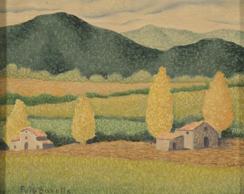 LLUÍS PUIG BARELLA (1894-1984). "LANDSCAPE", 1956.