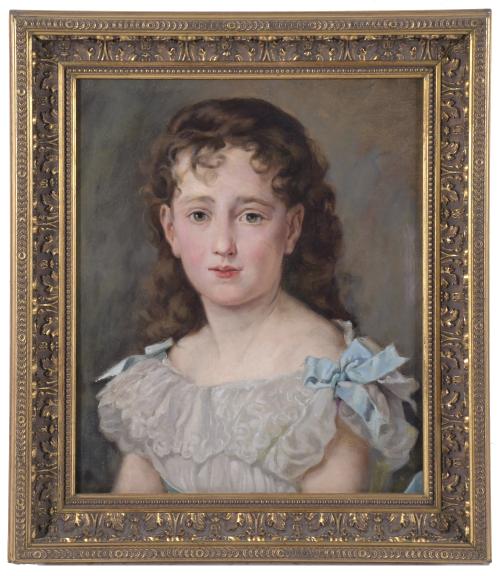 EARLY 20TH CENTURY SPANISH SCHOOL. "PORTRAIT OF A GIRL WITH