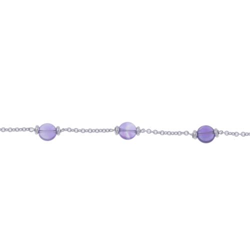 BRACELET WITH AMETHYSTS.