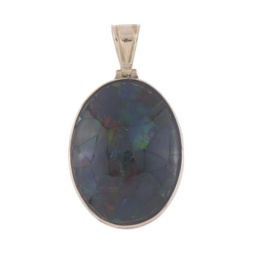 PENDANT WITH OPAL MOSAIC.