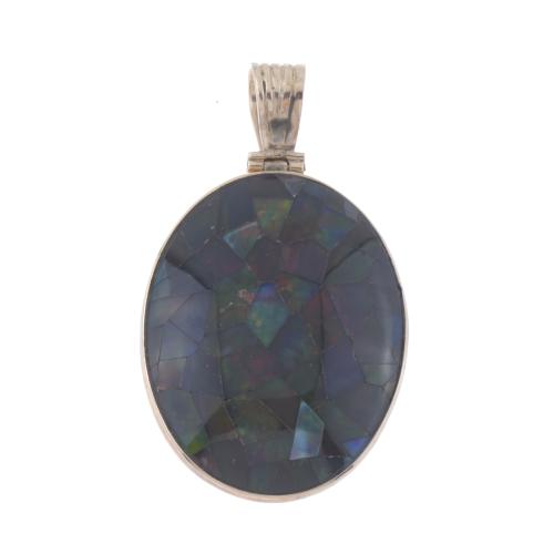 PENDANT WITH OPAL MOSAIC.