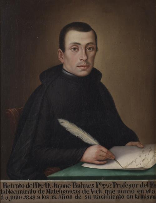 19TH CENTURY CATALAN SCHOOL. "PORTRAIT OF JAIME BALMES".