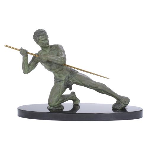 J. RUDENS PSEUDONYM OF JEAN DE ROUNCOURT, SCULPTURE OF AN ATHLETE, CIRCA 1920