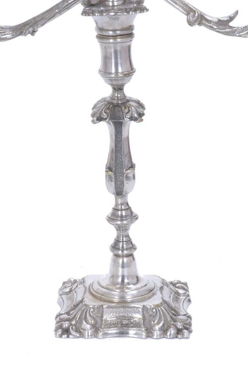 PAIR OF CANDELABRA AFTER MODELS BY CHRISTOFLE.