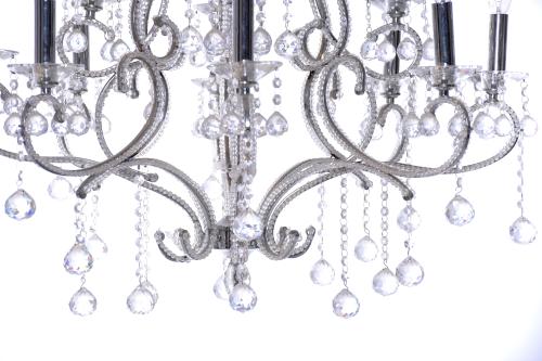 CRYSTAL CEILING LAMP, 20TH CENTURY.