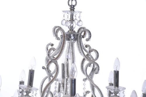 CRYSTAL CEILING LAMP, 20TH CENTURY.