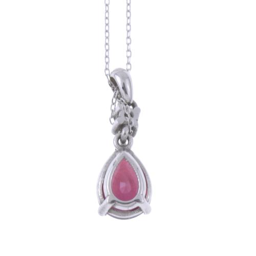 PENDANT WITH RUBY AND DIAMOND.