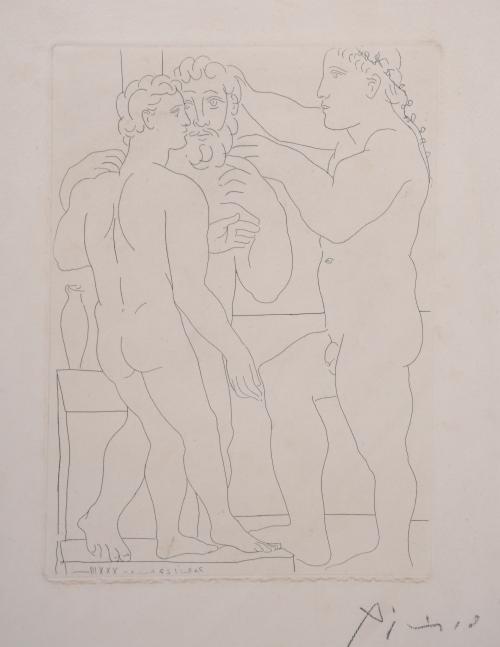 PABLO PICASSO (1881-1973). SUITE VOLLARD, "DEUX HOMMES SCUL