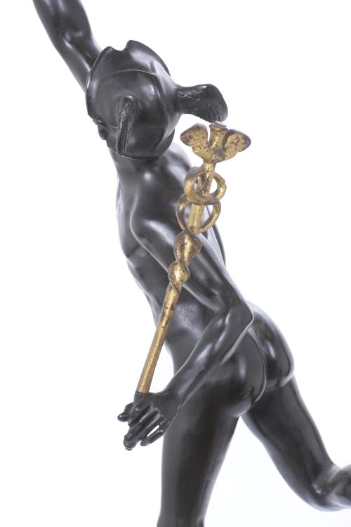 GRAND TOUR, MERCURY BRONZE SCULPTURE, EARLY 19TH CENTURY.