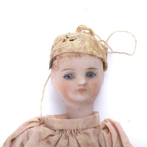 PAIR OF PROBABLY FRENCH SMALL DOLLS, CIRCA 1890