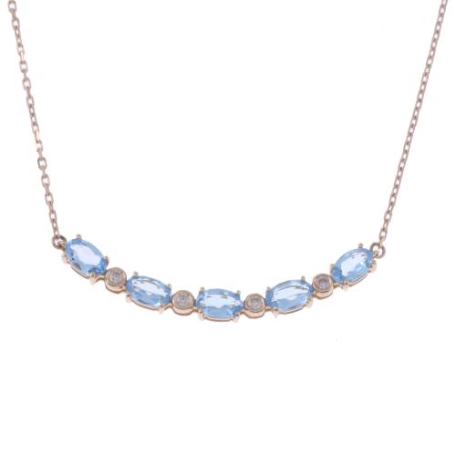 BLUE TOPAZES NECKLACE.