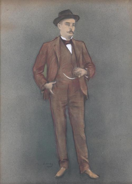 RAMÓN CASAS Y CARBO (1866-1932). "PORTRAIT OF JOAN PONS MOLINS", a renowned cabinetmaker from Barcelona.