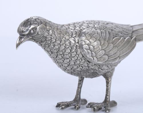 PAIR OF SILVER PHEASANTS, CIRCA 1950.