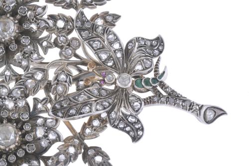 Broche floral Belle époque, Francia circa 1900/1910.