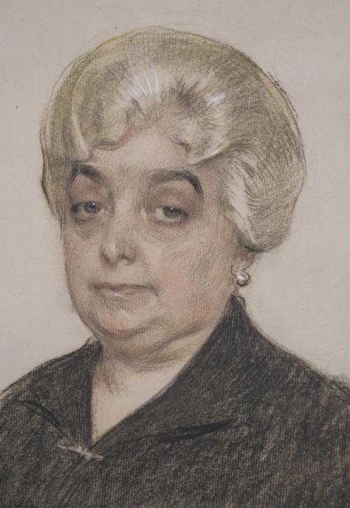 RAMÓN CASAS Y CARBO (1866-1932). "PORTRAT OF A LADY", 1925.