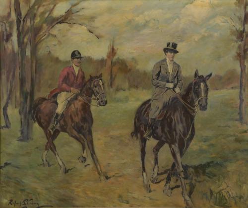 RAFAEL ESTRANY Y ROS (1884-1958). "HORSES".