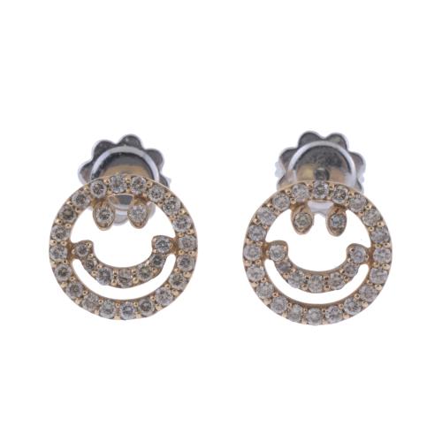 PENDIENTES "SMILE" CON DIAMANTES.