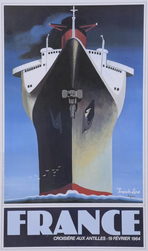 CIGANER (XX). "FRANCE, CROISIÈREAUX ANTILLES", 1964.