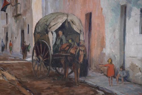 JOSEP VENTOSA DOMÈNECH (1897-1982). "CALLE DE UN PUEBLO DE 